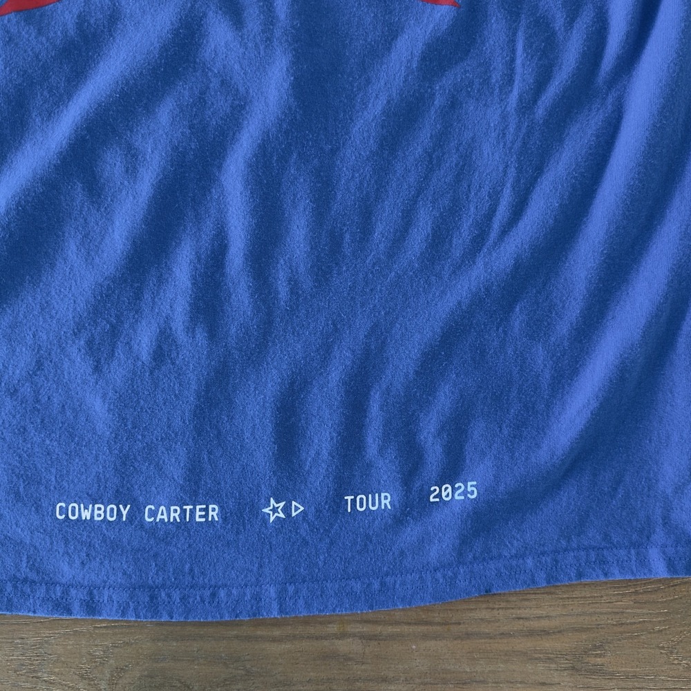 Beyonce American Requiem Long Sleeve Tee-Blue-Sz M-Cowboy Carter Tour 2025 Merch - Picture 14 of 14